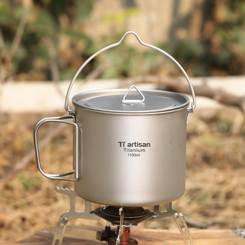 Camping Cooking Pot Set - Tiartisan Titanium 1.1L Set da cucina