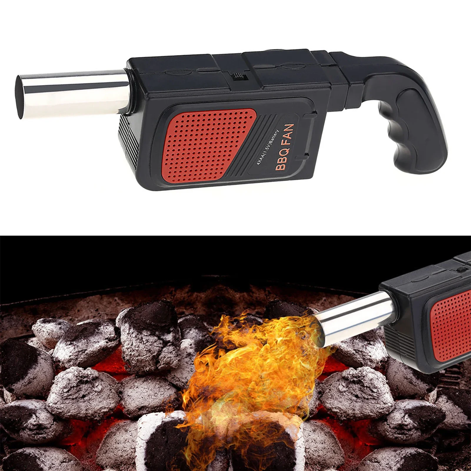 Camping Cooking Utilities - Ventilatore Elettrico Portatile per Barbecue, Soffiatore
