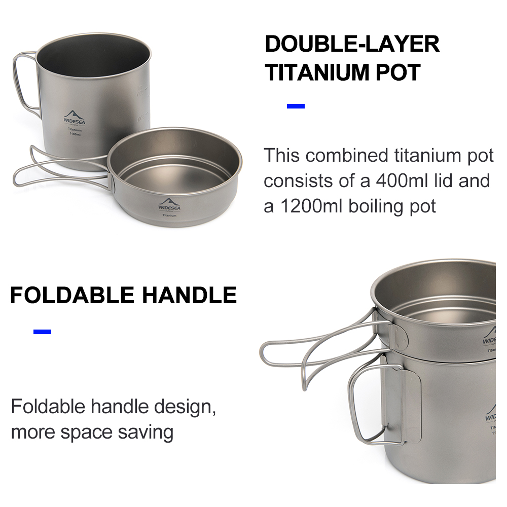 Widesea Pentola da campeggio u - Camping Cooking Pot Set recensione e prezzo