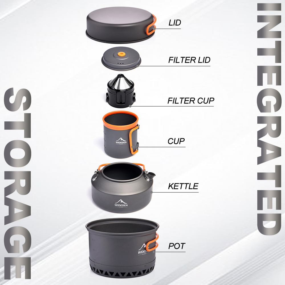 Stoviglie da campeggio Set di  - Camping Cooking Pot Set recensione e prezzo