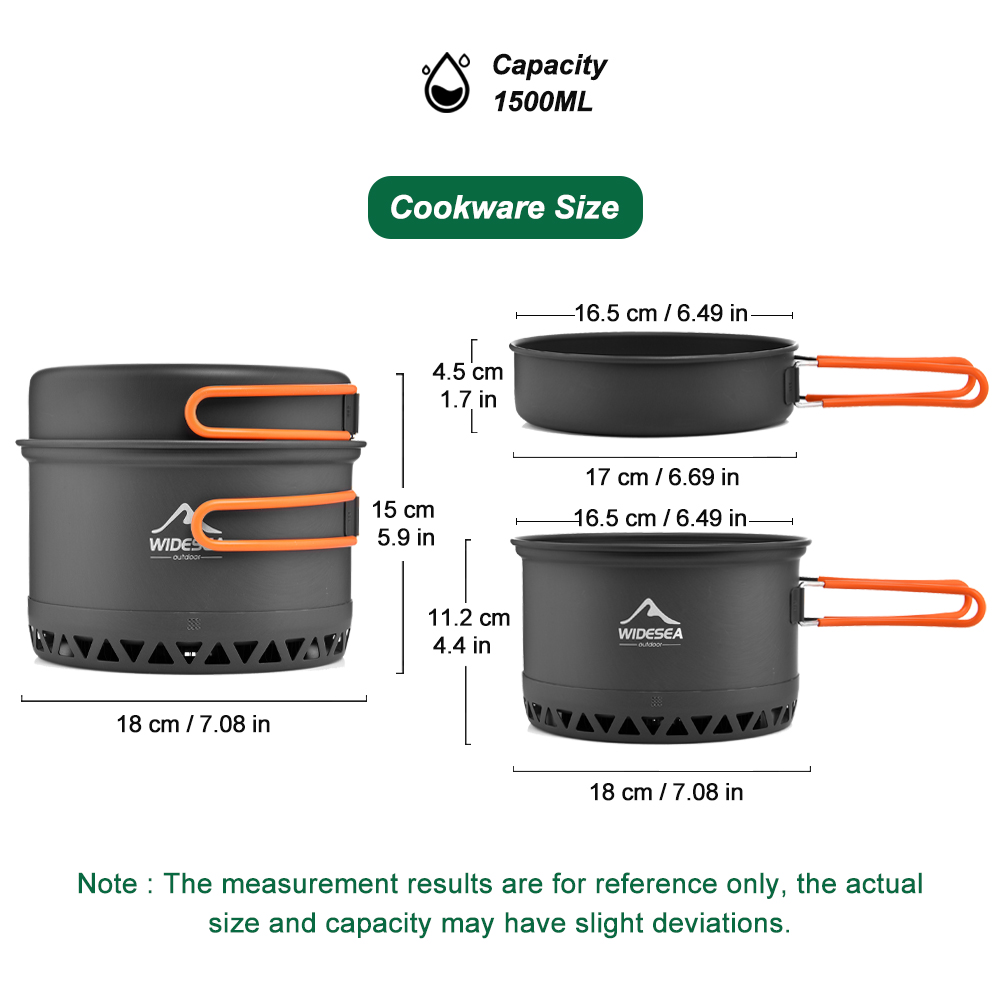 Stoviglie da campeggio Set di  - Camping Cooking Pot Set recensione e prezzo