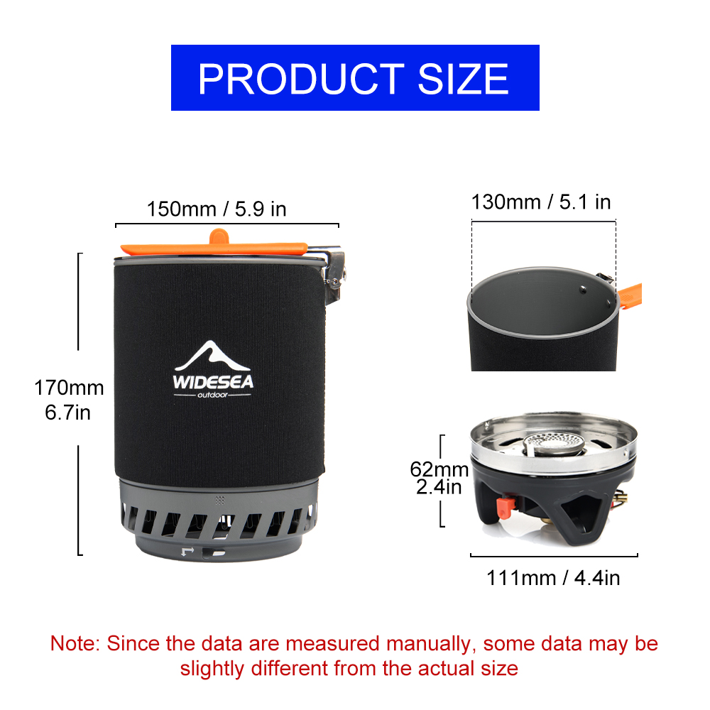 Widesea Sistema di cottura da  - Camping Cooking Pot Set recensione e prezzo