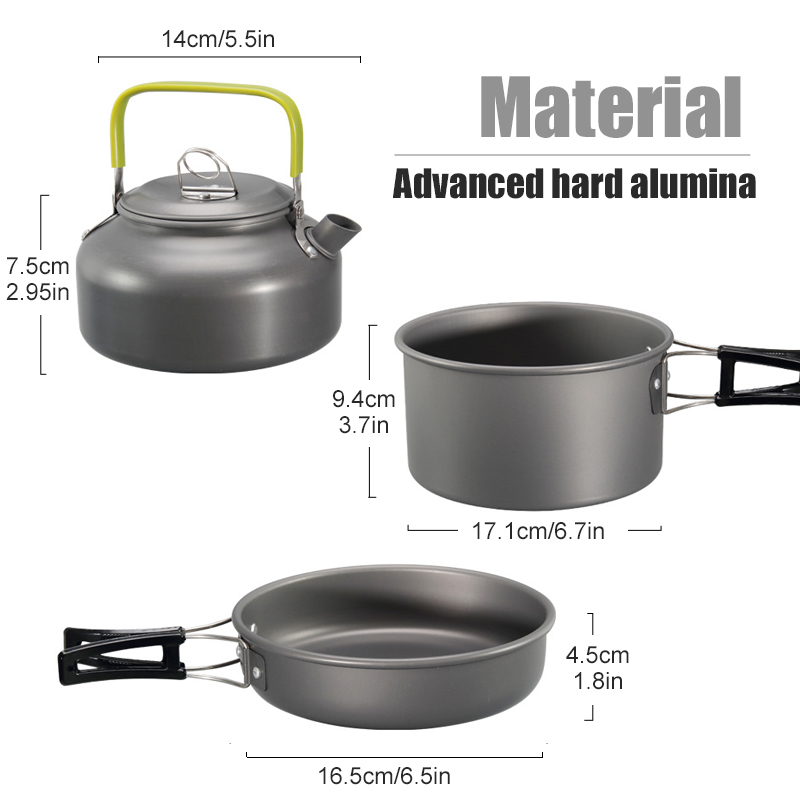 WESTTUNE Kit di pentole da cam - Camping Cooking Pot Set recensione e prezzo