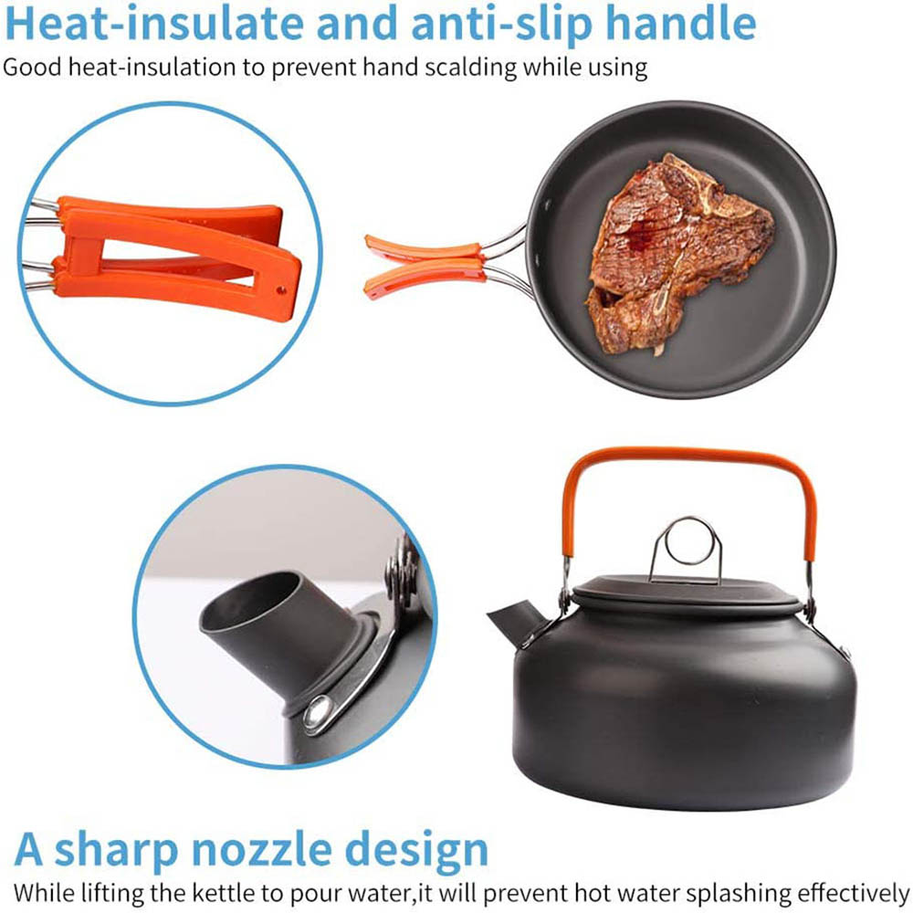 1 pz/1 set kit di pentole da c - Camping Cooking Pot Set recensione e prezzo