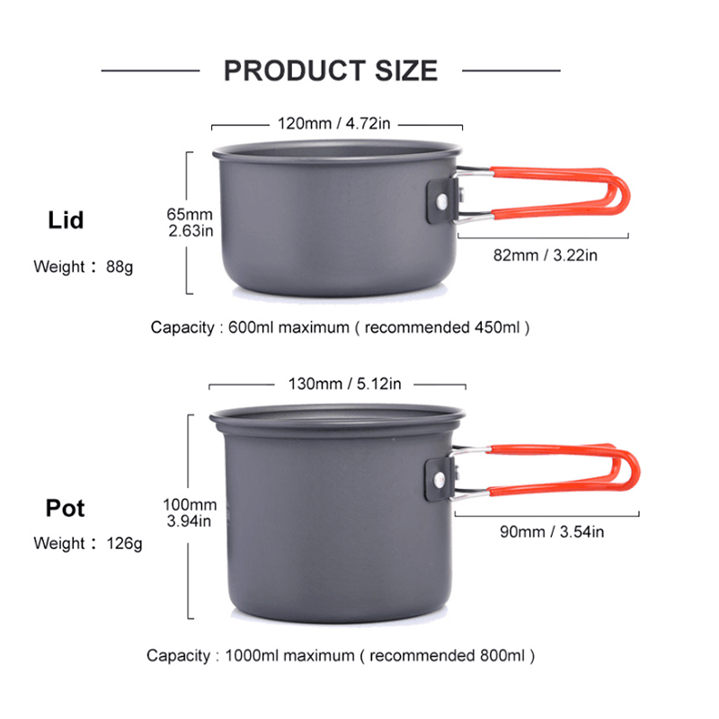 Widesea Utensili da cucina da  - Camping Cooking Pot Set recensione e prezzo