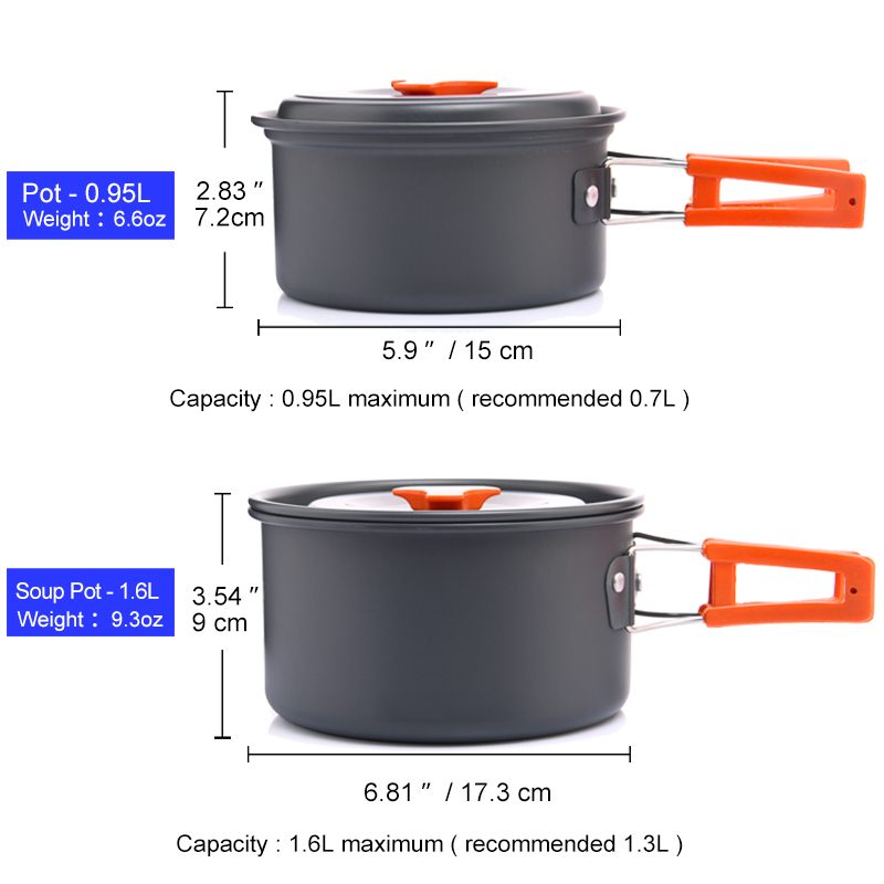 Widesea Set di pentole da camp - Camping Cooking Set With Kettle recensione e prezzo