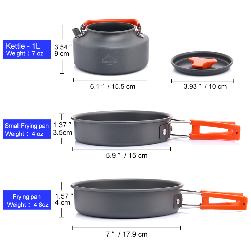 Widesea Set di pentole da camp - Camping Cooking Set With Kettle recensione e prezzo