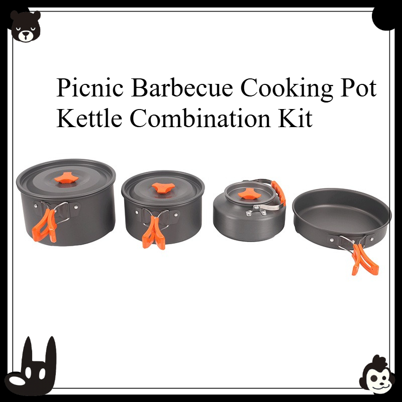 Set di Pentole Portatili per C - Camping Cooking Set With Kettle recensione e prezzo