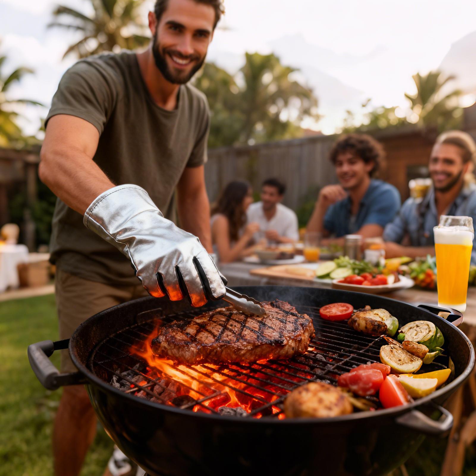 Guanti da barbecue isolati ant - Camping Cooking Ovens recensione e prezzo