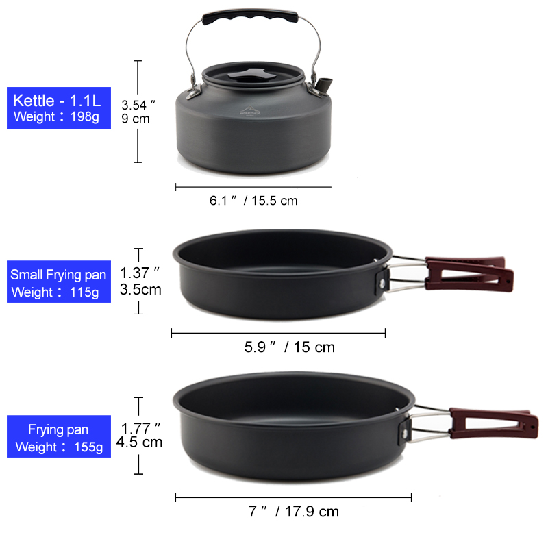 Widesea Set di pentole da camp - Camping Cooking All In One recensione e prezzo