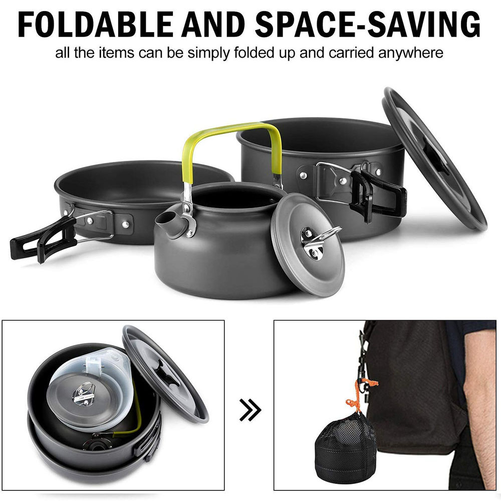 Set di utensili da cucina per  - Camping Cooking Pot Set recensione e prezzo