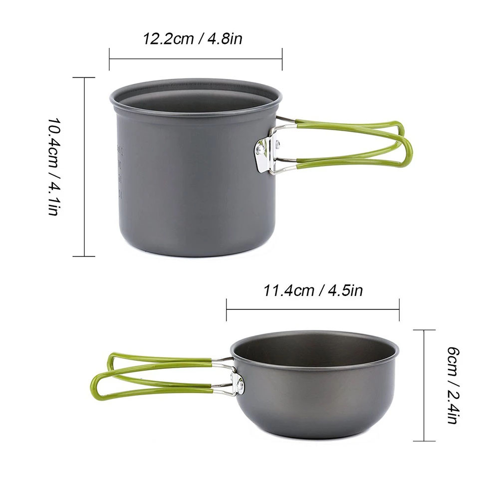Kit di pentole da campeggio co - Camping Cooking Pot Set recensione e prezzo
