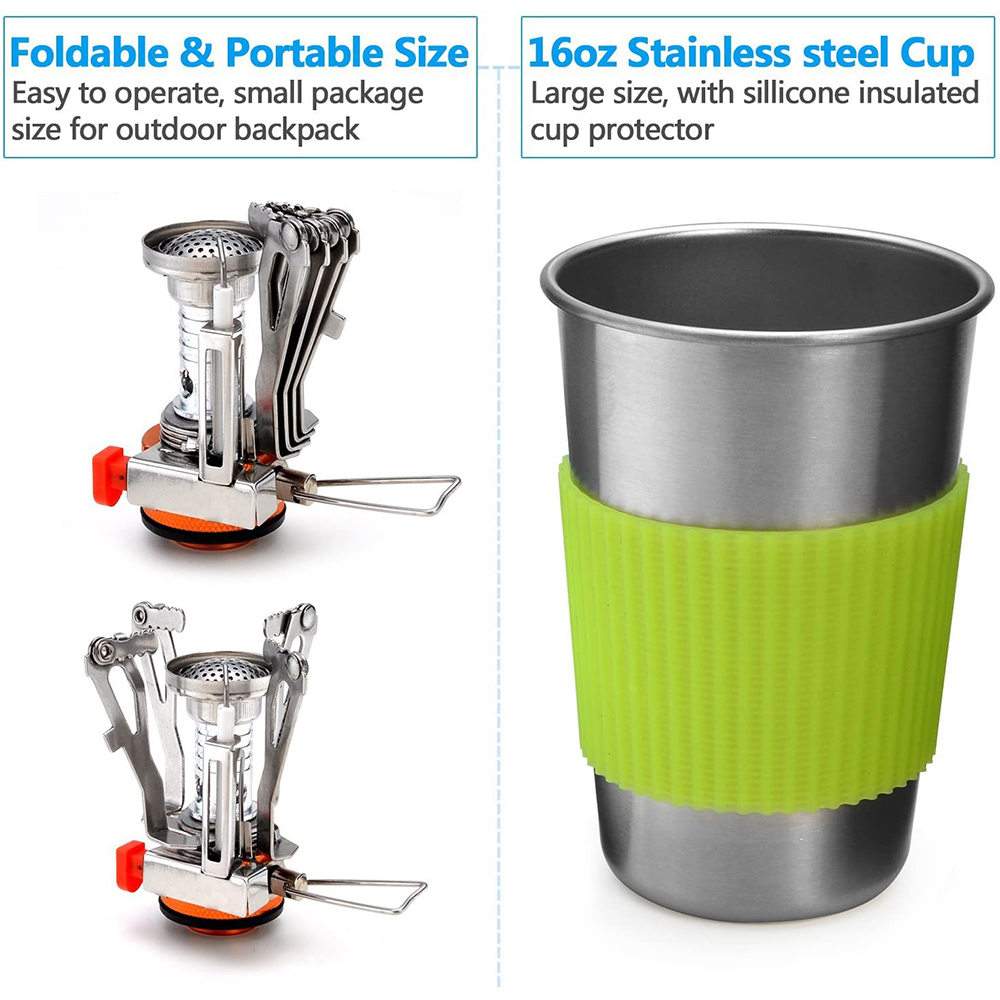Kit di pentole da campeggio co - Camping Cooking Pot Set recensione e prezzo